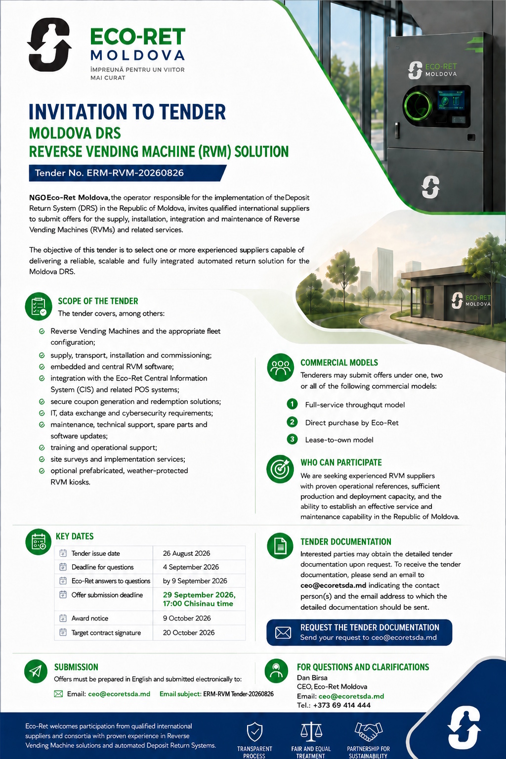 RVM Tender public announcement